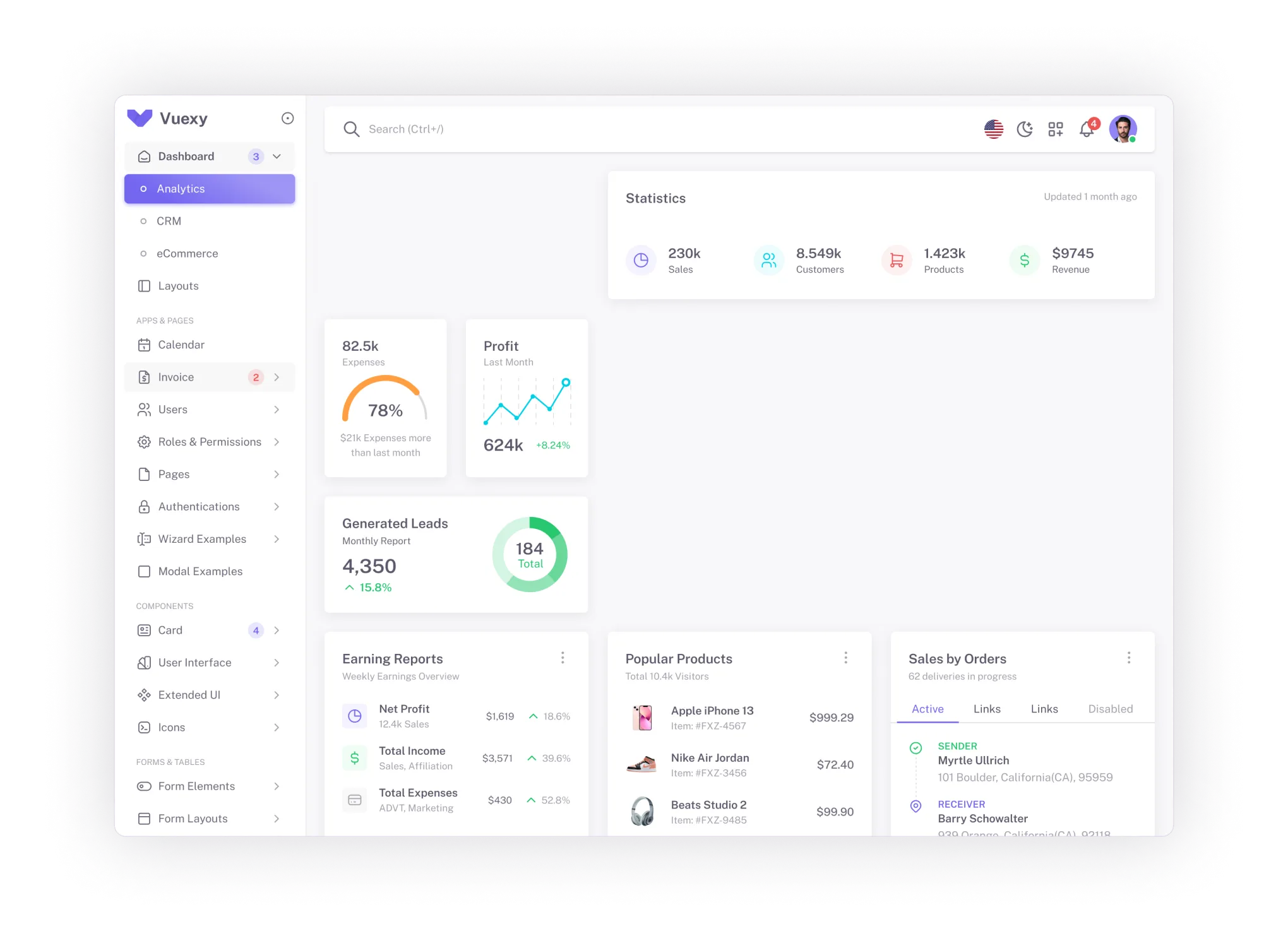 Painel de gestão GoLess com visão geral de pedidos, estoque e vendas em marketplaces